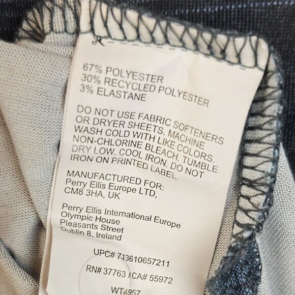 Ben Hogan Men's Golf Shirt 3XL Dark Blue Striped Collar 3 Buttons Short Sleeve - Picture 5 of 5